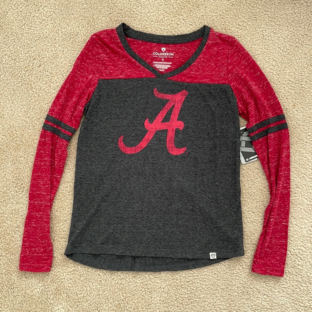 Alabama Long Sleeve, gray & red, S